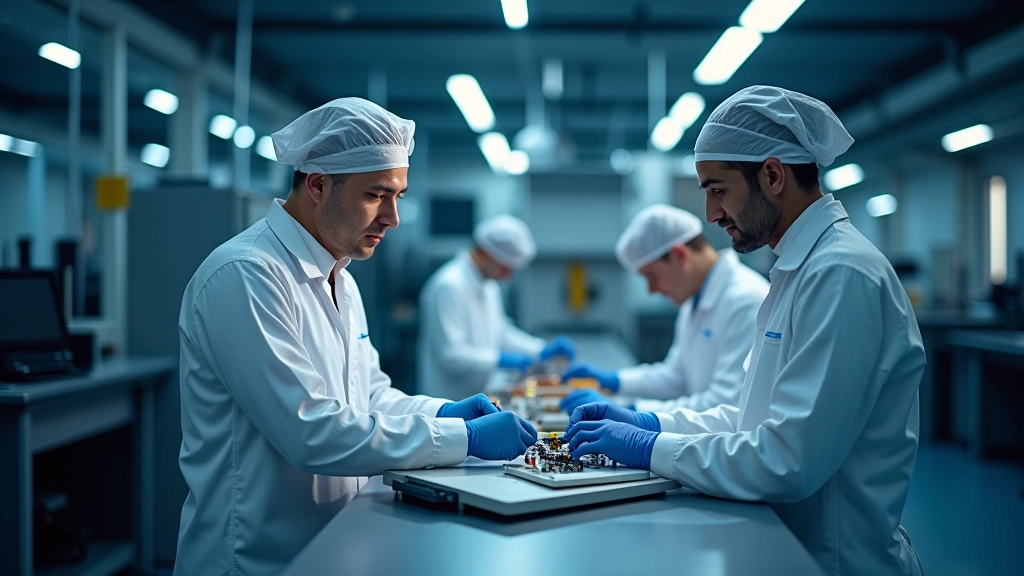 Roket fırlatma merkezi, uzay aracı test alanı, uydu montaj fabrikası, mühendisler çalışıyor, teknoloji laboratuvarı ortamı