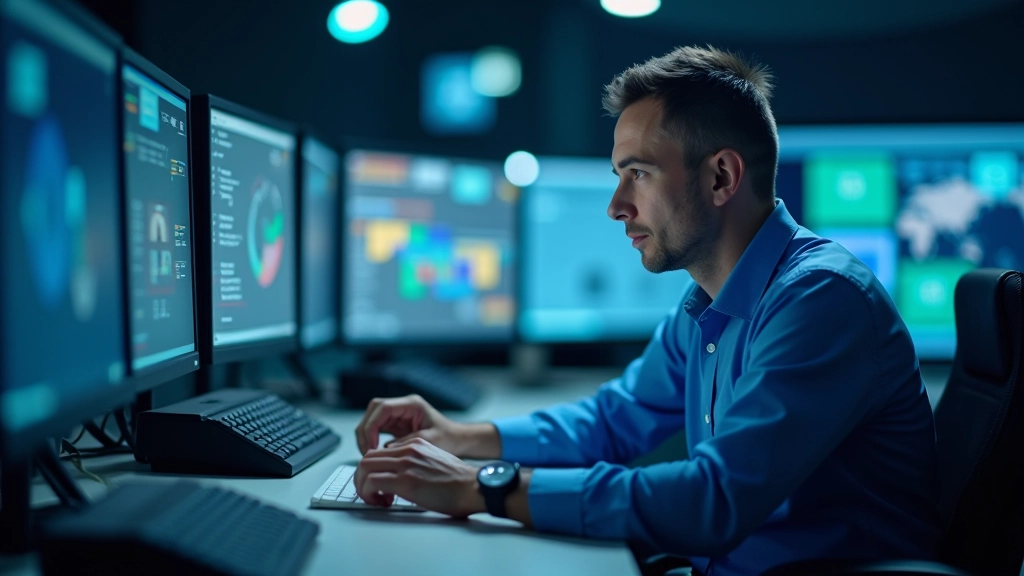 Uydu teknisyeni çok yönlü uydu anteni sistemini kontrol ediyor, modern merkezde